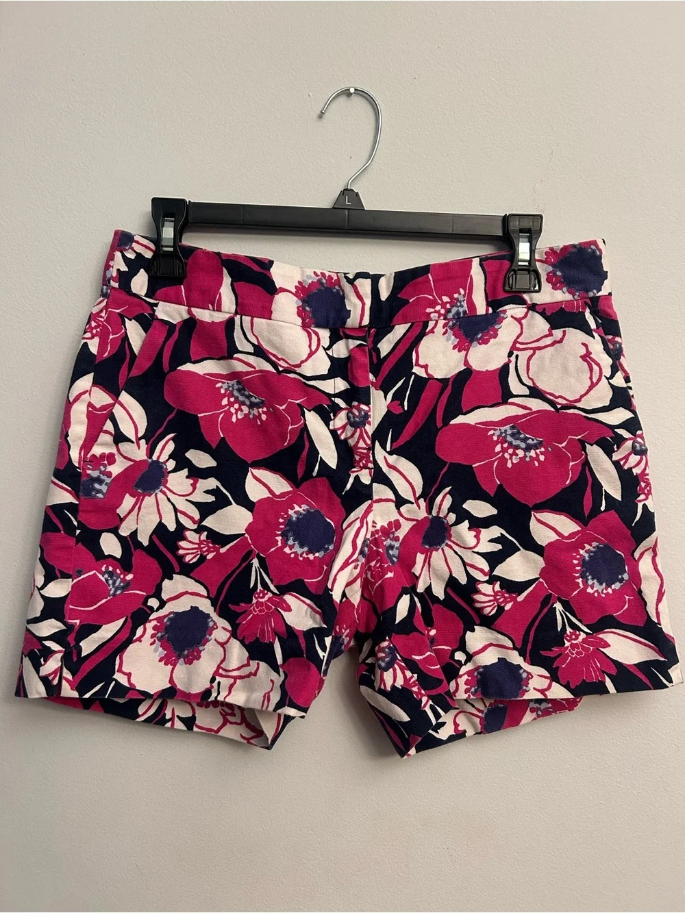 Talbots Shorts Floral Pink White Navy Size 6P